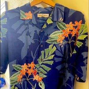 Tommy Bahama Blue Flowered Shirt
